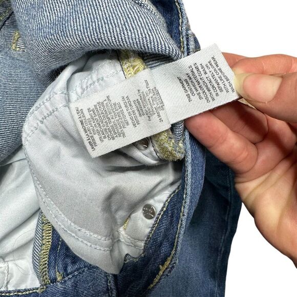 We The Free Maggie Straight leg bite hem distressed jeans 26 - Picture 11 of 12